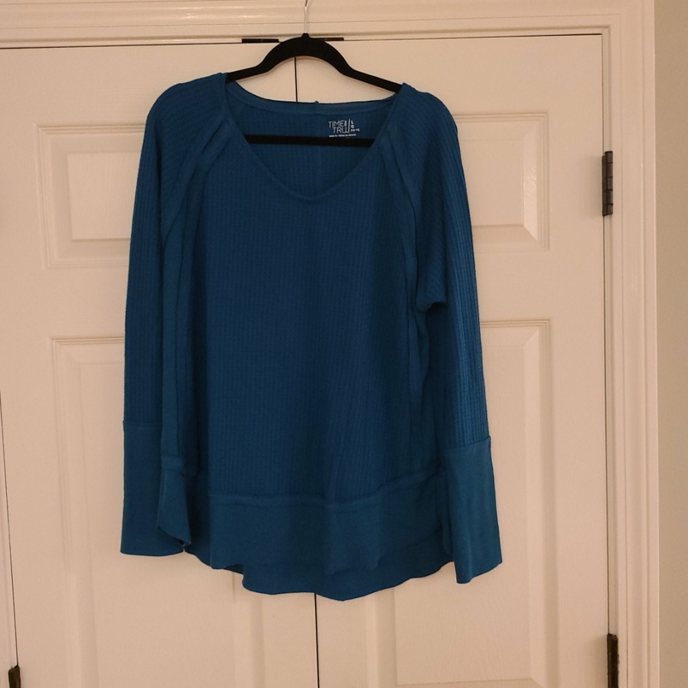 oversized waffle weave tunic top